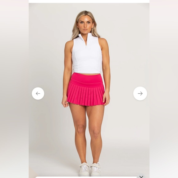 Women's Pink Pleated Skort - Picture 1 of 8